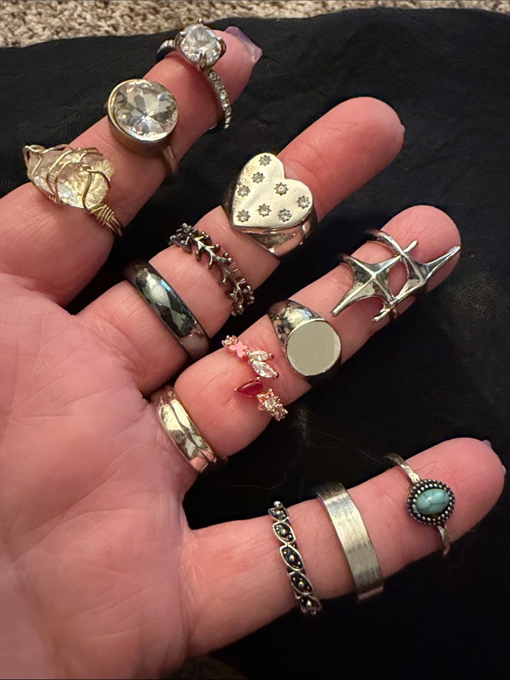 Lot of 12 rings